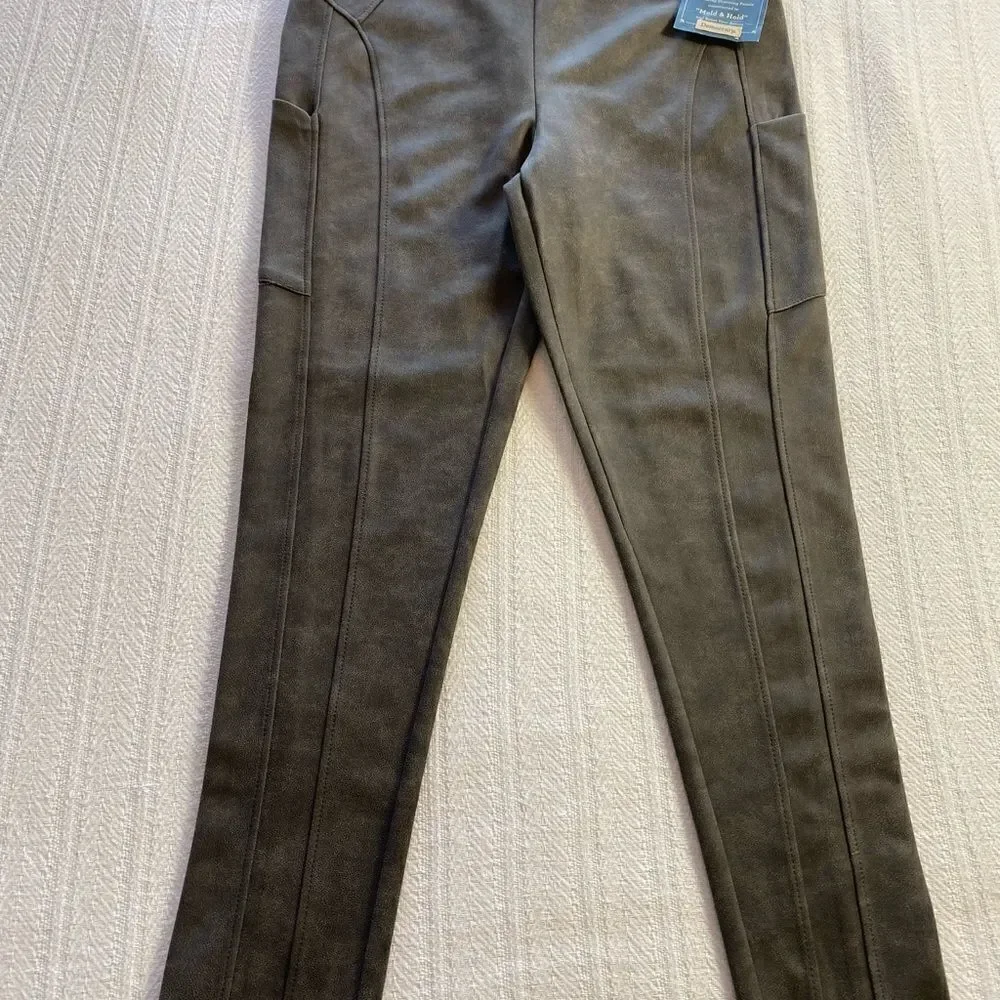 DEMOCRACY Gray Glider Leggings with side pockets